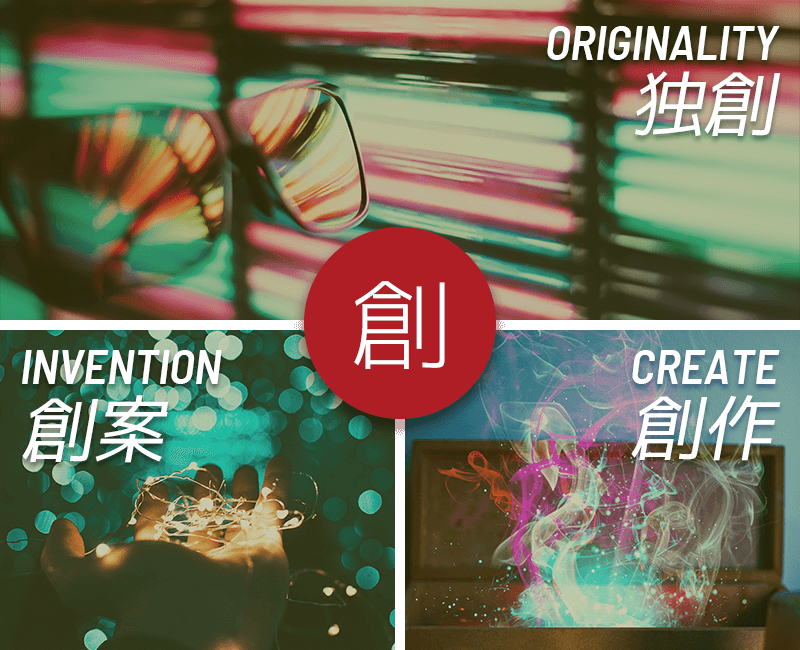 独創/originality・創案/invention・創作/create